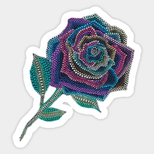 Rainbow Rose Sticker